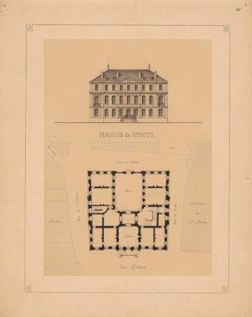 Maison Mallet en 1850 - coll. MAH